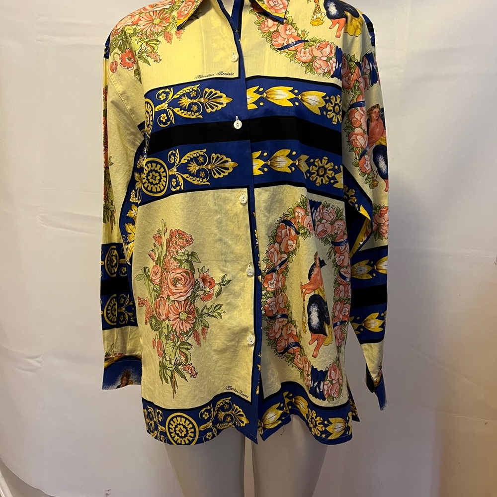 Moreno Martini Da Firenze, Italian Button Down Shirt with Floral Patterns.